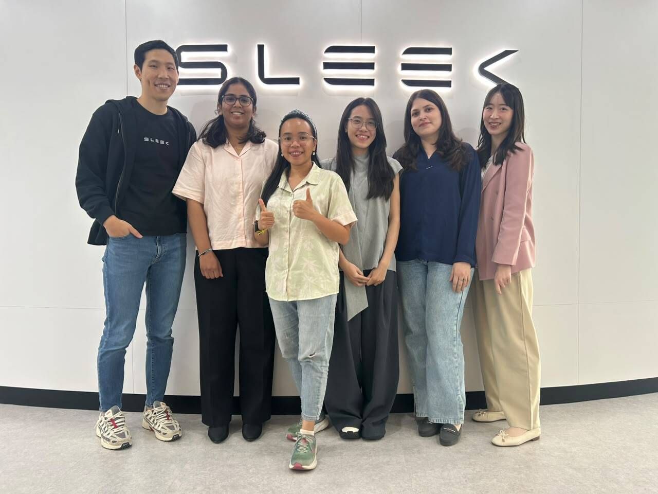 Aquila and SLEEK EV teams at the SLEEK EV office